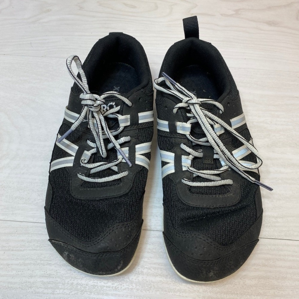 Xero Shoes Womens 7 Prio Running Shoes Minimalist Barefoot Black Mesh Sneakers